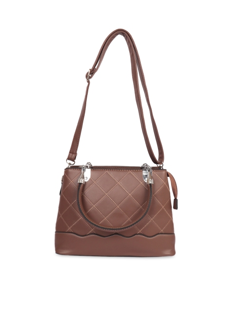 

Ratans Brown Quilted Handheld Bag