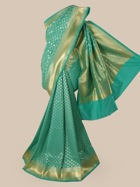 Pothys Sea Green Pure Silk Woven Design Banarasi Saree