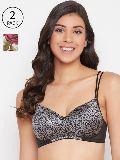 

Clovia Women Black Printed T-shirt Bra