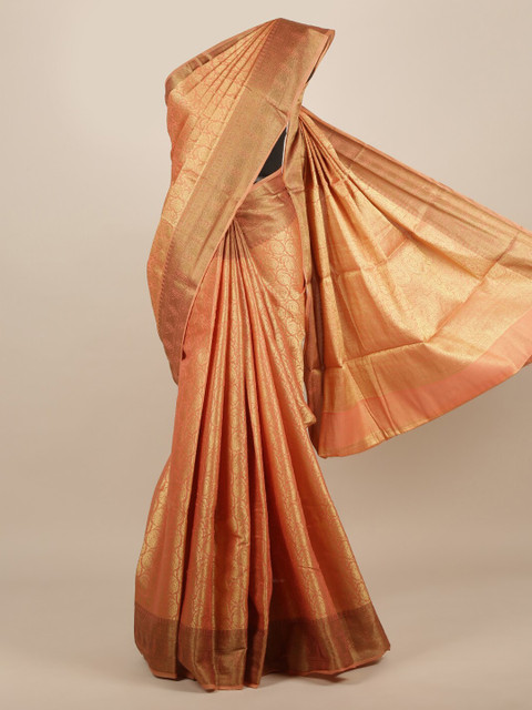 

Pothys Pink Woven Design Jute Silk Saree