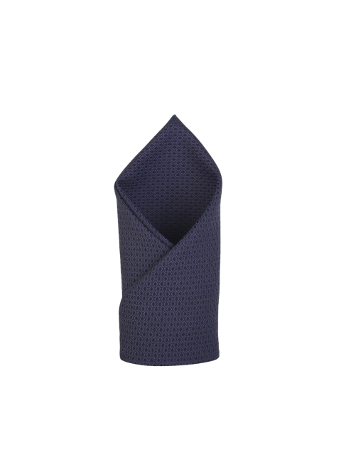

Bruun & Stengade Men Navy Blue Textured Pure Cotton Pocket Square