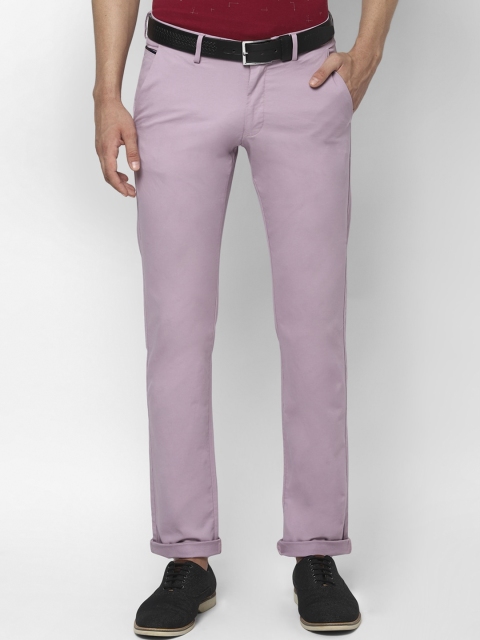 

Allen Solly Men Pink Slim Fit Solid Smart Casual Regular Trousers
