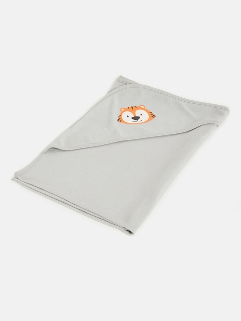 

berrytree Infant Kids Grey Soft Organic Cotton Swaddle Wrap