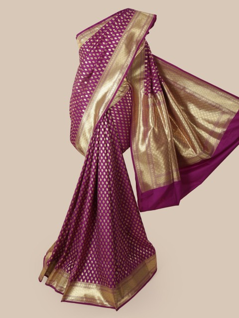 

Pothys Purple Pure Silk Woven Design Banarasi Saree
