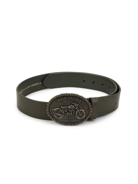 

Royal Enfield Men Olive Green Solid Belt