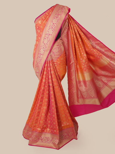 

Pothys Orange Pure Silk Woven Design Banarasi Saree