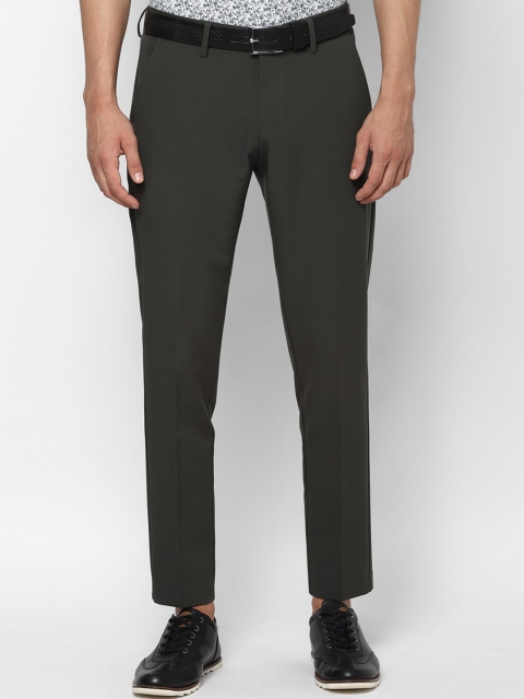 

Allen Solly Men Olive Green Slim Fit Solid Regular Trousers
