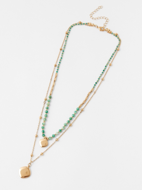 

Accessorize Gold-Plated & Turquoise Blue Layered Necklace