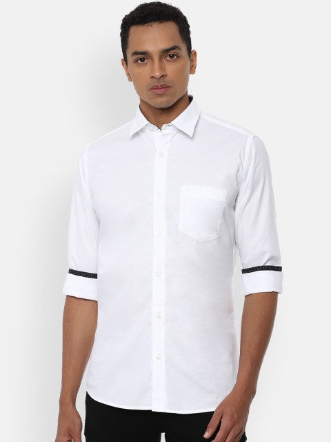 

Van Heusen Sport Men White Slim Fit Solid Casual Shirt