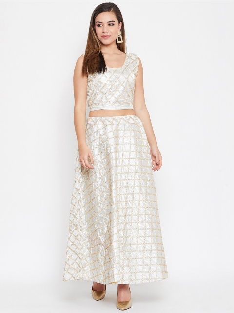 

TULIP 21 Silver-Toned Ready to Wear Lehenga with Blouse