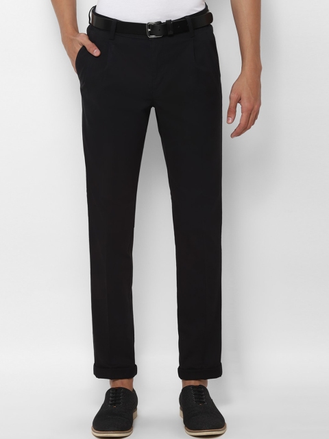 

Allen Solly Men Black Solid Regular Fit Trousers