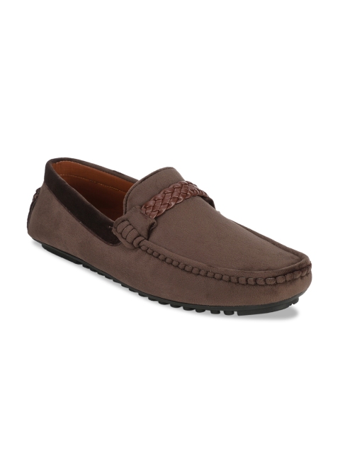 

Bruno Manetti Men Coffee Brown Suede Penny Loafers