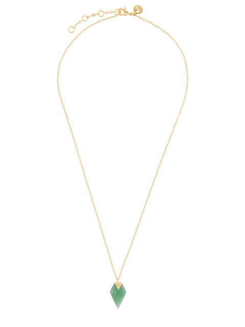 

Accessorize Women Green Pendant Necklace, Gold