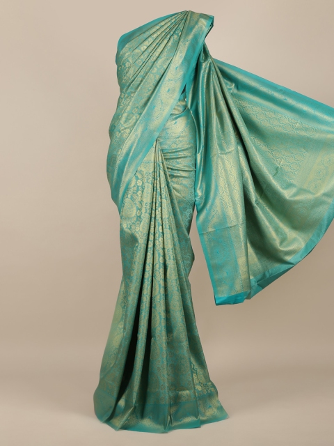 

Pothys Blue Woven Design Jute Silk Saree