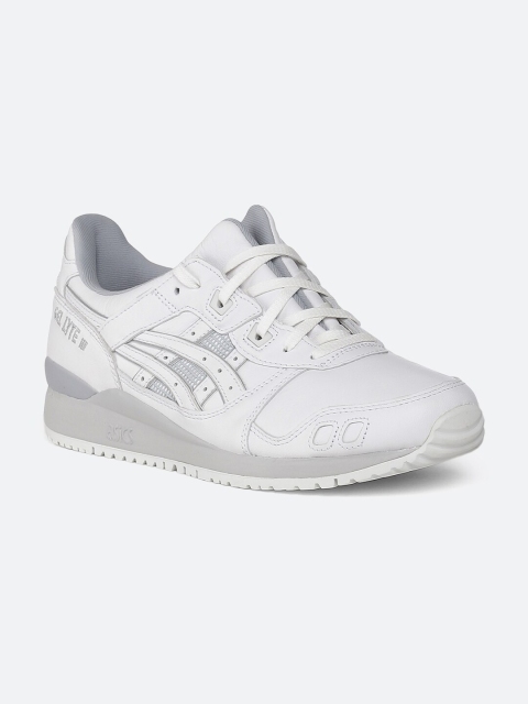 

ASICS Men White Leather Track Running Shoes GEL-Lyte III OG