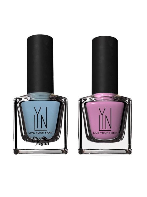 

LYN LIVE YOUR NOW Set of 2 Ming Hearts & Desert Rose Nail Paint, Blue