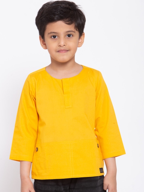 

Zotw Kids Yellow Solid Kurta