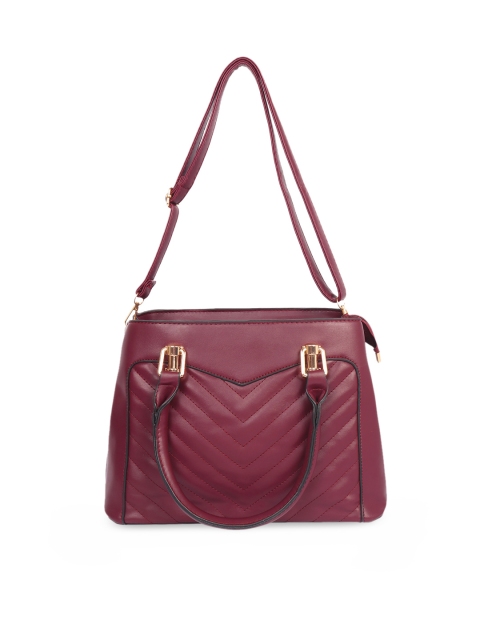 

Ratans Burgundy Quilted Handheld Bag