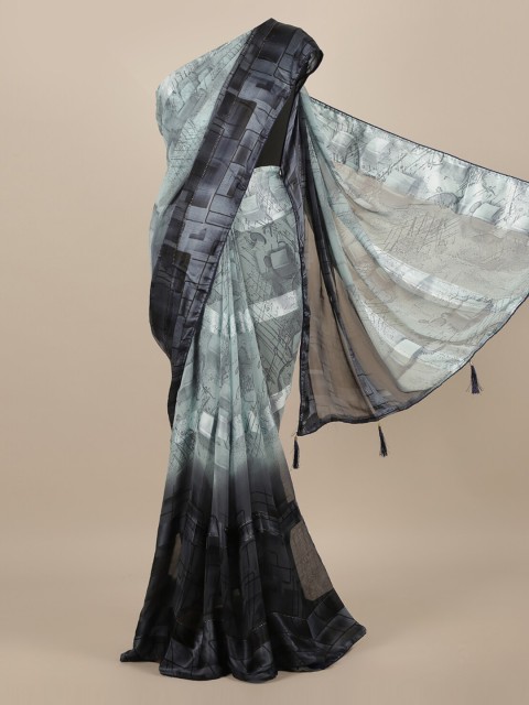 

Pothys Blue Printed Poly Chiffon Saree