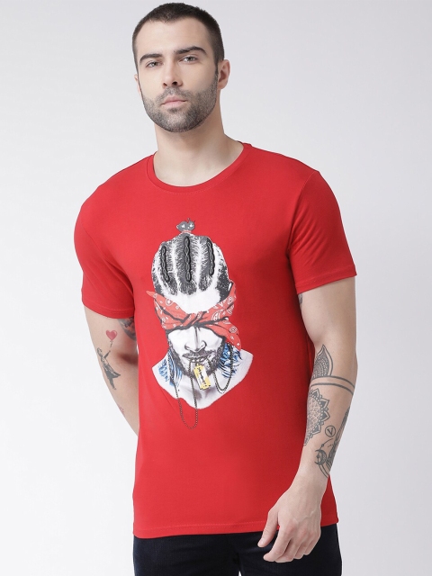 

Rex Straut Jeans Men Red 1 Printed Slim Fit Tshirts