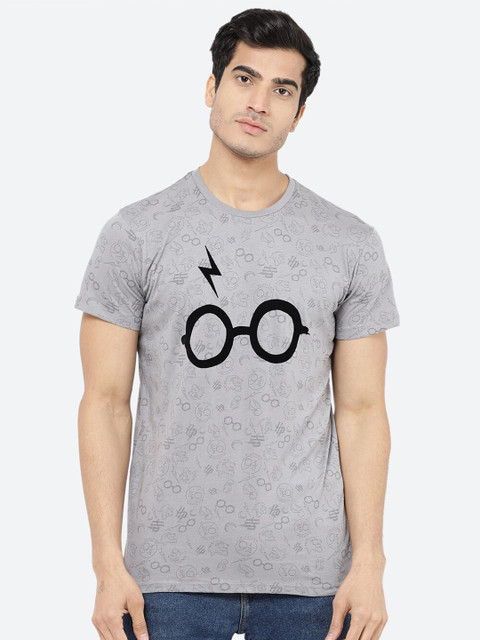 

Free Authority Men Grey Harry Potter Printed T-shirt