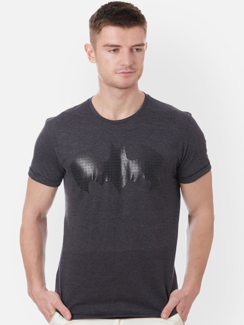 

Free Authority Men Grey Printed Round Neck T-shirt