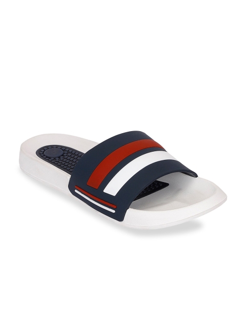 

Yuuki Men Navy Blue & Red Colourblocked Sliders