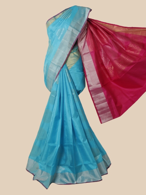 

Pothys Blue Woven Design Pure Silk Saree