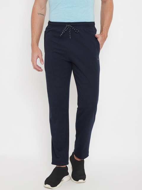 

NEVA Men Navy Blue Solid Straight-Fit Cotton Track Pants