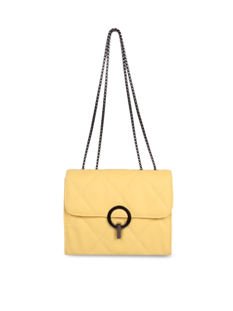 

Ratans Yellow Quilted Shoulder Bag