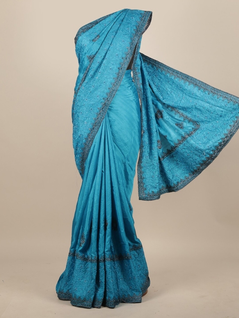 

Pothys Blue Printed Saree