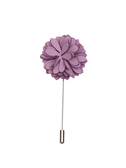 

PELUCHE Purple & Silver-Toned Floral Brooch Lapel Pin