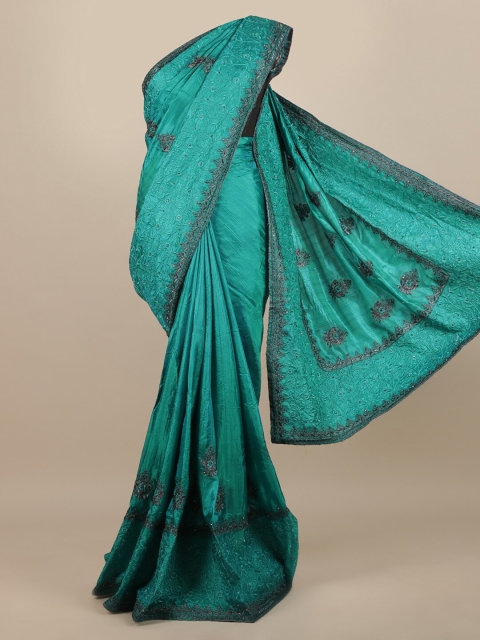 

Pothys Green Checked Saree