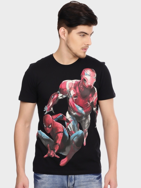 

Free Authority Men Black Printed Round Neck T-shirt