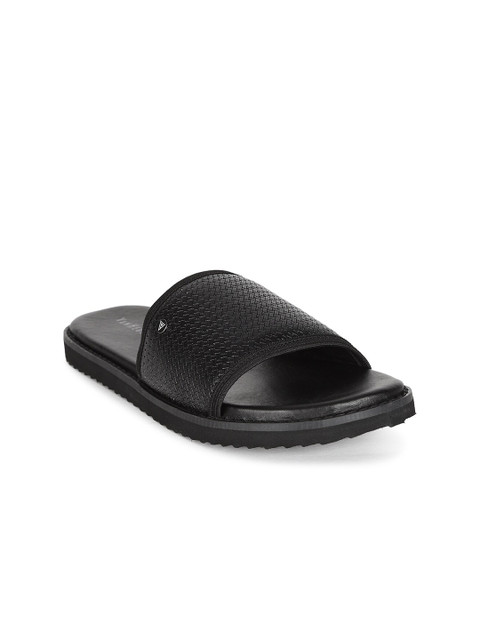 

Van Heusen Men Black Leather Comfort Sandals