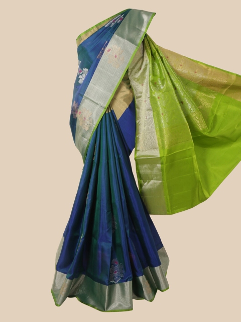 

Pothys Blue Woven Design Pure Silk Saree