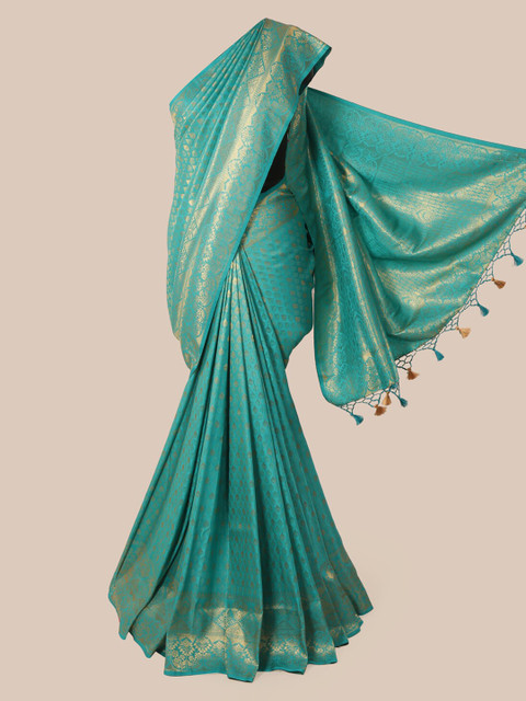 

Pothys Green Pure Silk Woven Design Banarasi Saree