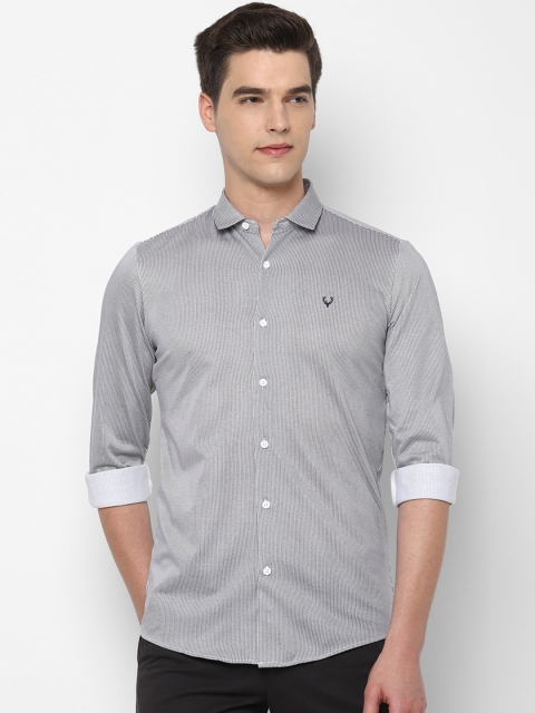 

Allen Solly Men Grey Slim Fit Printed Casual Shirt