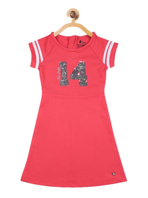 

Blue Giraffe Pink A-Line Dress