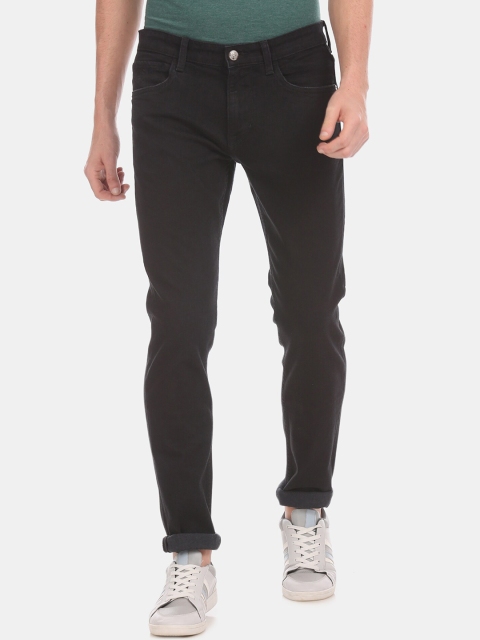 

U S Polo Assn Men Black Brandon Slim Tapered Fit Mid-Rise Jeans