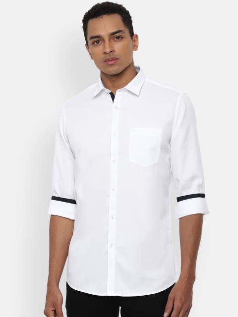 

Van Heusen Sport Men White Slim Fit Self-Design Casual Shirt