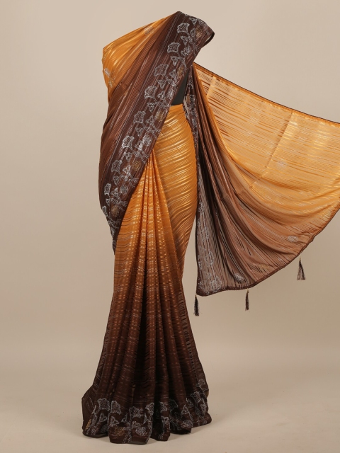 

Pothys Mustard Striped Saree