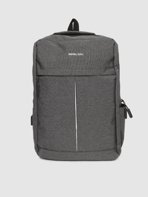 

ROYAL SON Unisex Grey Backpack with USB Charging Port