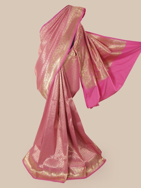 

Pothys Pink Pure Silk Woven Design Banarasi Saree