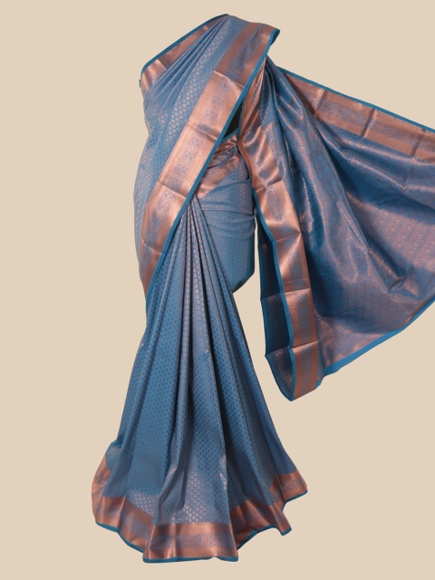 

Pothys Blue Woven Design Pure Silk Saree