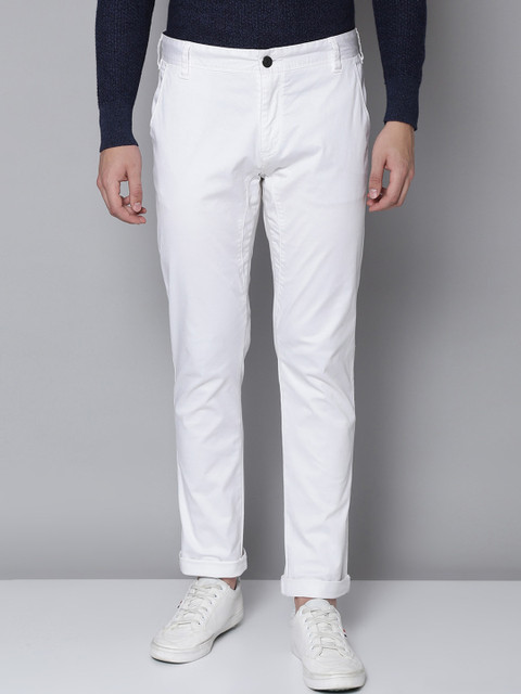 

Bruun & Stengade Men White Slim Fit Solid Chinos
