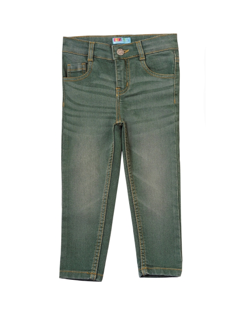 

Kid Studio Boys Green Slim Fit Light Fade Jeans