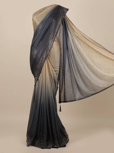 

Pothys Blue Dyed Saree