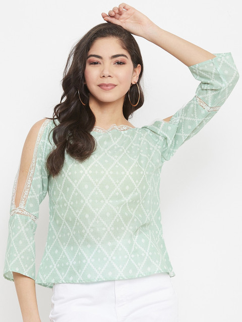 

SECRETS BY ZEROKAATA Green Regular Top