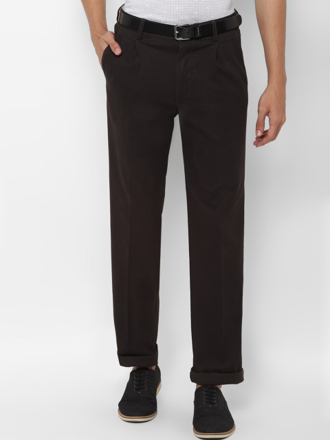 

Allen Solly Men Brown Regular Trousers